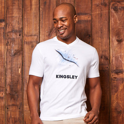 Kingsley Backline V-Neck Tee Pelican
