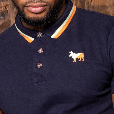 Double Contrast Tipping SJ Polo Midnight